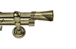 Karnisze Metalowe Rzymskie podwójny 19/19mm Loca antyk mosiądz