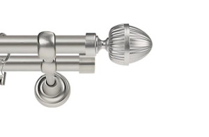 Karnisze Metalowe Rzymskie podwójny 19/19mm Milano chrom mat