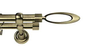 Karnisze Metalowe Rzymskie podwójny 19/19mm Mirella antyk mosiądz