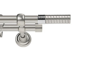 Karnisze Metalowe Rzymskie podwójny 19/19mm Optima chrom mat