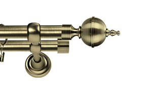 Karnisze Metalowe Rzymskie podwójny 19/19mm Roxy antyk mosiądz