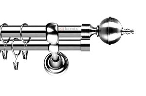 Karnisze Metalowe Rzymskie podwójny 19/19mm Roxy INOX