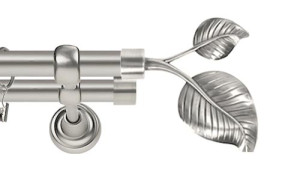 Karnisze Metalowe Rzymskie podwójny 19/19mm Sorento chrom mat