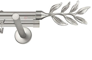 Karnisze nowoczesne NEO na wymiar podwójny 19/19mm Aldis chrom mat