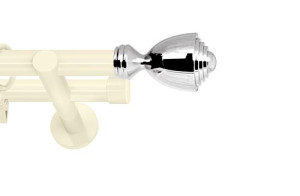 Karnisze nowoczesne NEO na wymiar podwójny 19/19mm Avanti ivory (kość słoniowa)