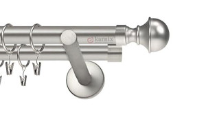 Karnisze nowoczesne NEO na wymiar podwójny 19/19mm Bella chrom mat