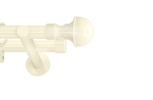Karnisze nowoczesne NEO na wymiar podwójny 19/19mm Bella ivory (kość słoniowa)