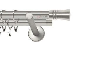 Karnisze nowoczesne NEO na wymiar podwójny 19/19mm Capri chrom mat