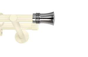 Karnisze nowoczesne NEO na wymiar podwójny 19/19mm Capri ivory (kość słoniowa)