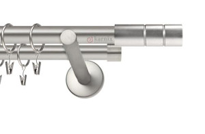 Karnisze nowoczesne NEO na wymiar podwójny 19/19mm Cylinder chrom mat