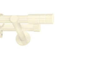 Karnisze nowoczesne NEO na wymiar podwójny 19/19mm Cylinder ivory (kość słoniowa)