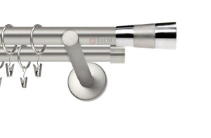 Karnisze nowoczesne NEO na wymiar podwójny 19/19mm Doris chrom mat