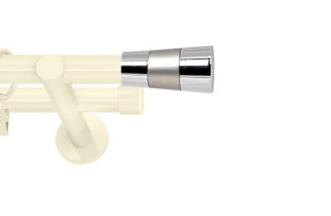 Karnisze nowoczesne NEO na wymiar podwójny 19/19mm Doris ivory (kość słoniowa)