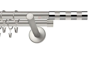 Karnisze nowoczesne NEO na wymiar podwójny 19/19mm Etiuda chrom mat