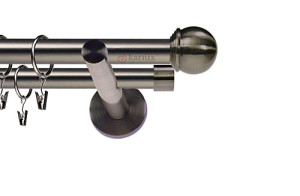 Karnisze nowoczesne NEO na wymiar podwójny 19/19mm Gałka Max antracyt