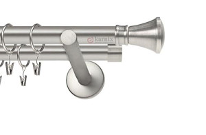 Karnisze nowoczesne NEO na wymiar podwójny 19/19mm Liberty chrom mat