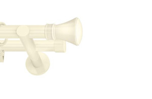 Karnisze nowoczesne NEO na wymiar podwójny 19/19mm Liberty ivory (kość słoniowa)