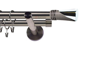 Karnisze nowoczesne NEO na wymiar podwójny 19/19mm Loca antracyt