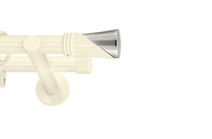 Karnisze nowoczesne NEO na wymiar podwójny 19/19mm Loca ivory (kość słoniowa)