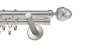 Karnisze nowoczesne NEO na wymiar podwójny 19/19mm Milano chrom mat