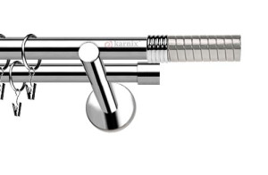 Karnisze nowoczesne NEO na wymiar podwójny 19/19mm Optima INOX