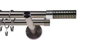 Karnisze nowoczesne NEO na wymiar podwójny 19/19mm Optima antracyt