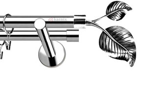 Karnisze nowoczesne NEO na wymiar podwójny 19/19mm Sorento INOX
