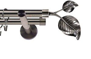 Karnisze nowoczesne NEO na wymiar podwójny 19/19mm Sorento antracyt