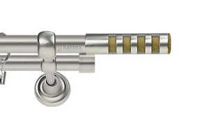 Karnisz Metalowy Rzymski podwójny 16/16mm Dakota chrom mat