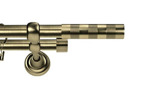 Karnisz Metalowy Rzymski podwójny 16/16mm Etiuda antyk mosiądz