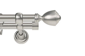 Karnisze Metalowe Rzymskie podwójny 25/19mm Avanti chrom mat