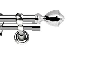 Karnisze Metalowe Rzymskie podwójny 25/19mm Avanti INOX