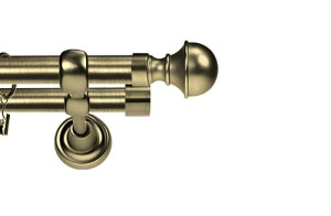 Karnisze Metalowe Rzymskie podwójny 25/19mm Bella antyk mosiądz