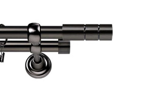 Karnisze Metalowe Rzymskie podwójny 25/19mm Cylinder antracyt