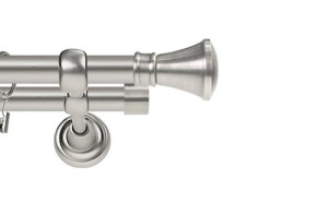 Karnisze Metalowe Rzymskie podwójny 25/16mm Liberrty chrom mat