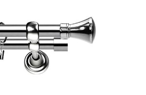 Karnisze Metalowe Rzymskie podwójny 25/19mm Liberrty INOX