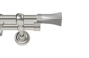 Karnisze Metalowe Rzymskie podwójny 25/19mm Porto chrom mat