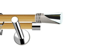 Karnisze Nowoczesne NEO Prestige podwójny 19/19mm Loca INOX - pinia