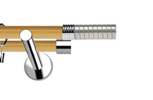 Karnisze Nowoczesne NEO Prestige podwójny 19/19mm Optima INOX - pinia