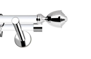 Karnisze Nowoczesne NEO Prestige podwójny 19/19mm Avanti INOX - biały