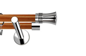 Karnisze Nowoczesne NEO Prestige podwójny 19/19mm Capri INOX - calvados