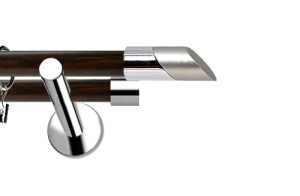 Karnisze Nowoczesne NEO Prestige podwójny 19/19mm Falko INOX - wenge