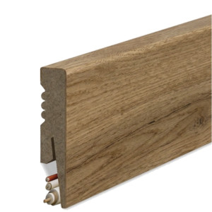 Listwa przypodłogowa MDF Gładka 8 cm - kolor Dąb Loft