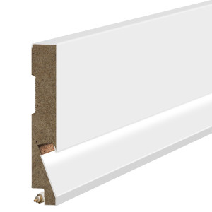 Listwa Przypodłogowa MDF Gładka LED 8 cm - kolor Biały