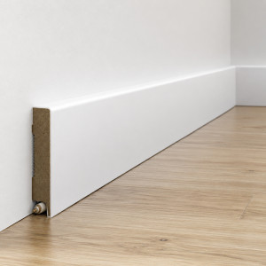 Listwa przypodłogowa MDF Gładka 6 cm - kolor Biały