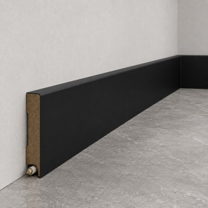 Listwa przypodłogowa MDF Gładka 6 cm - kolor Czarny