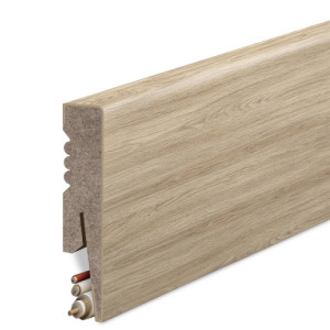 Listwa przypodłogowa MDF Gładka 8 cm - kolor Dąb Naturalny