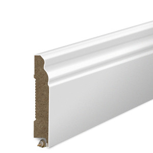 Listwa Przypodłogowa MDF Frezowana 6 cm - kolor Biały
