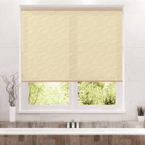 Roleta Mini AQUA (żakardowa) - Light Yellow / mechanizm Brązowy