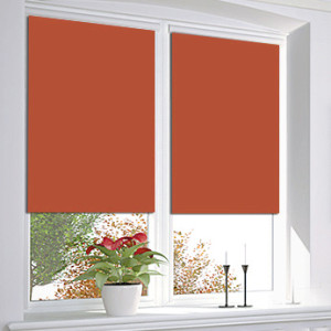 Roleta w kasecie blackout 100% zaciemniająca - Terracotta / mechanizm Brązowy